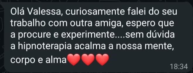 Sem dúvida a hipnoterapia acalma a nossa mente, corpo e alma.